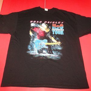 Brad Paisley H2O Frozen Over Tour Graphic T Shirt Black Band Music Size 2XL